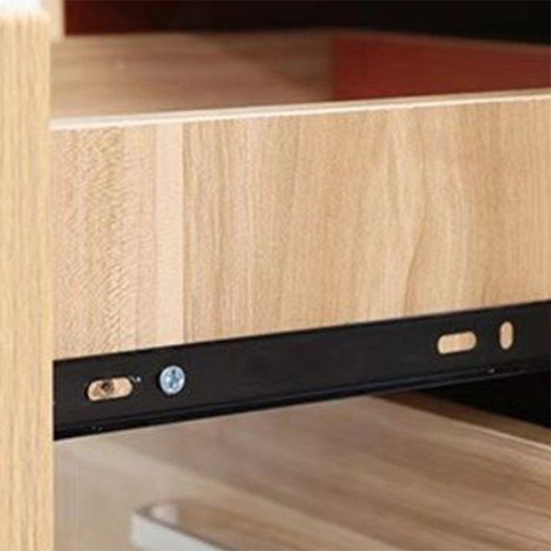 Modern Side Cabinet Wooden Accent Cabinet with 1 Door and 3 Drawers