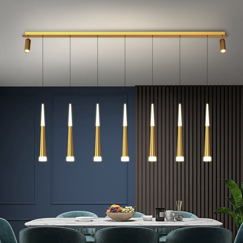 Cone Island Lighting Fixture Contemporary Style LED Metal Pendant Lighting Fixture