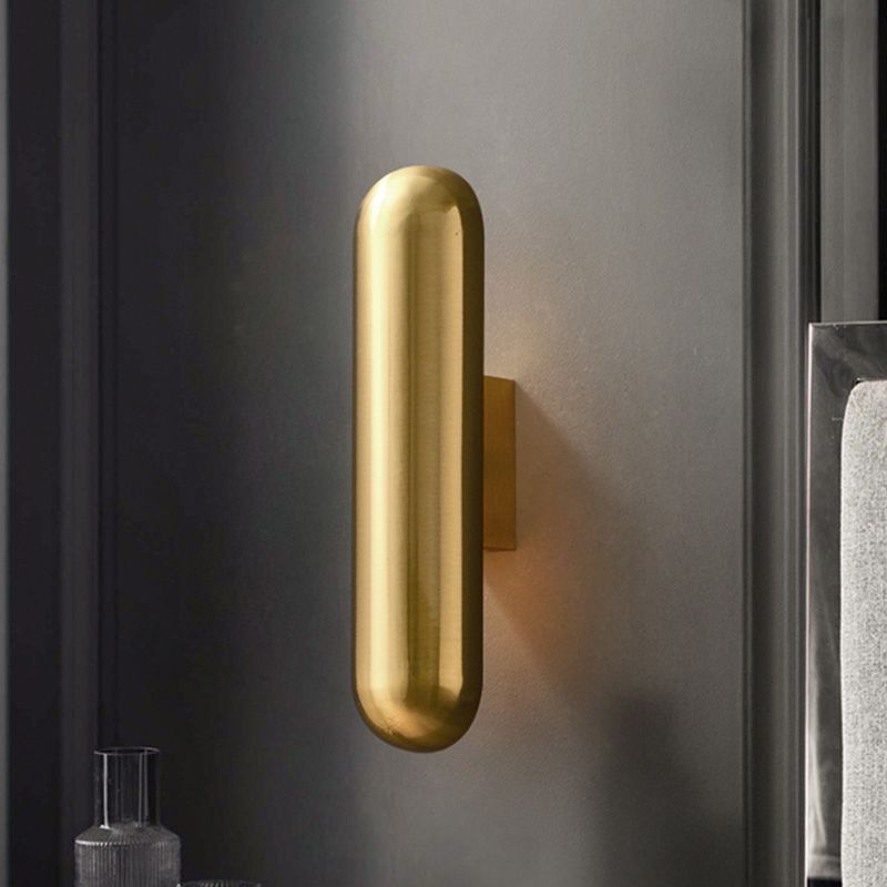Capsula wall light sconce in stile contemporaneo a led lampada montata a parete in metallo