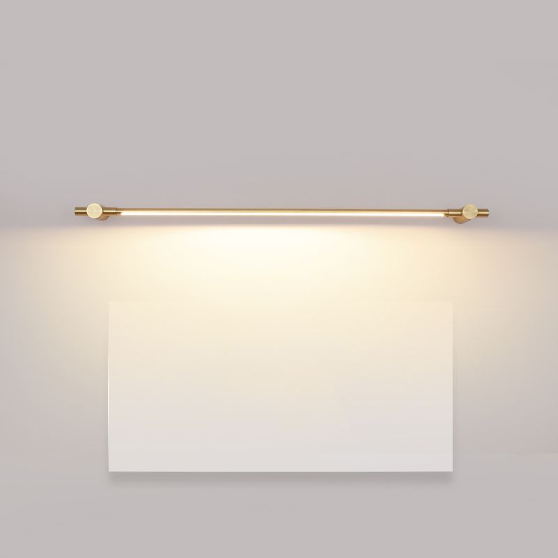 Moderne lichte luxe stijl lineaire wandgemonteerde ijdelheid lichten aluminium wand sconce verlichting in gouden afwerking