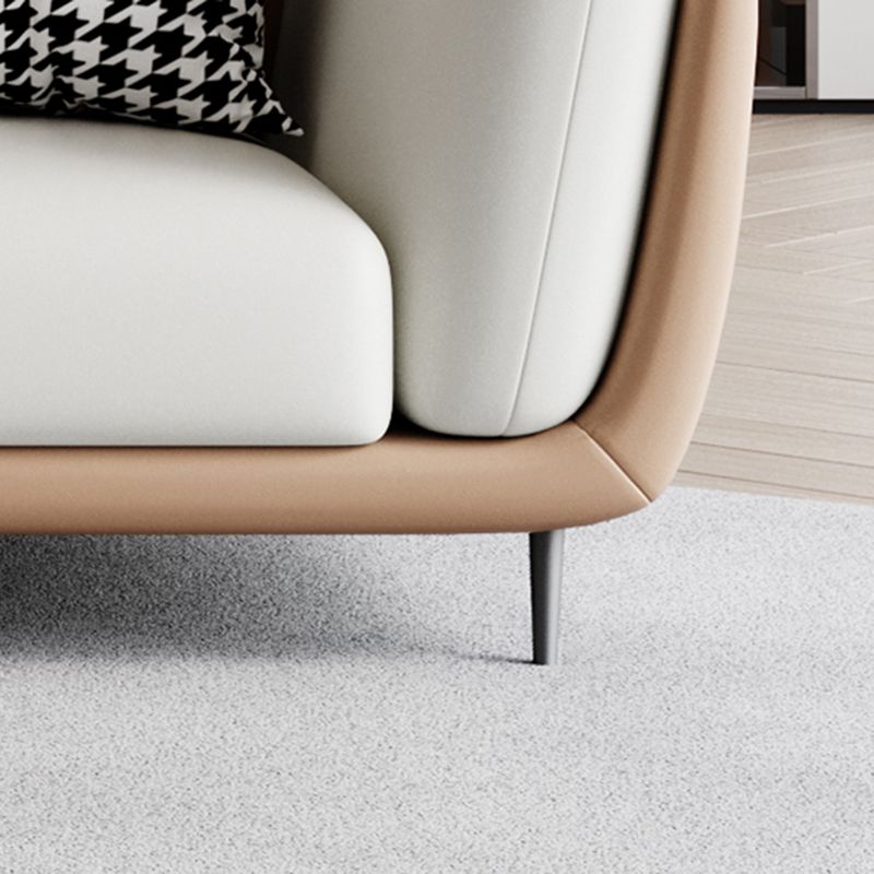 37.8 " H Faux Leather Flared Arm Sofa & Chaise for Living Room