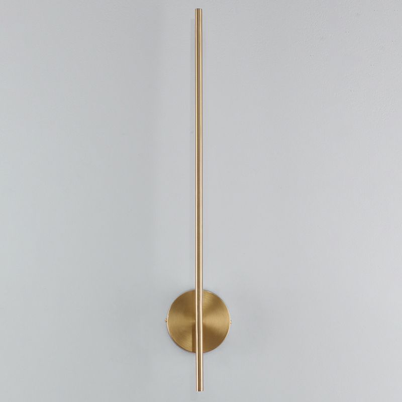 Linear Shade Metal Wall Sconce Modern Style Single Light Wall Lighting Fixtures in Brass