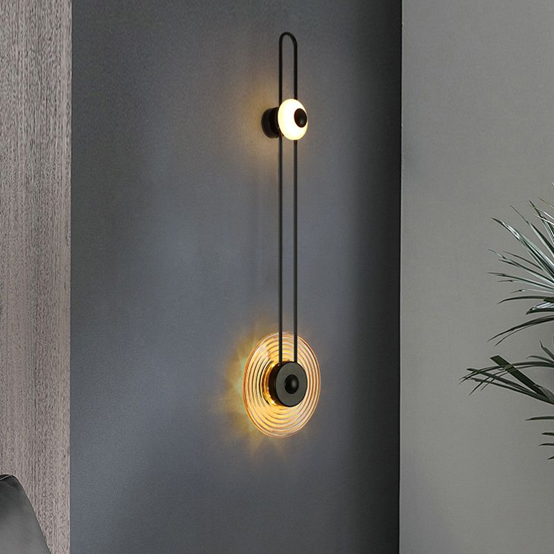 Light Luxury Wall Mount Light Iron Circle Shape Wall Lamp for Bedroom