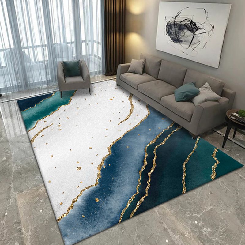 Luxurious Artistic Pattern Indoor Rug Individuality Modern Carpet Polyester Stain Resistant Rug for Home Decoration