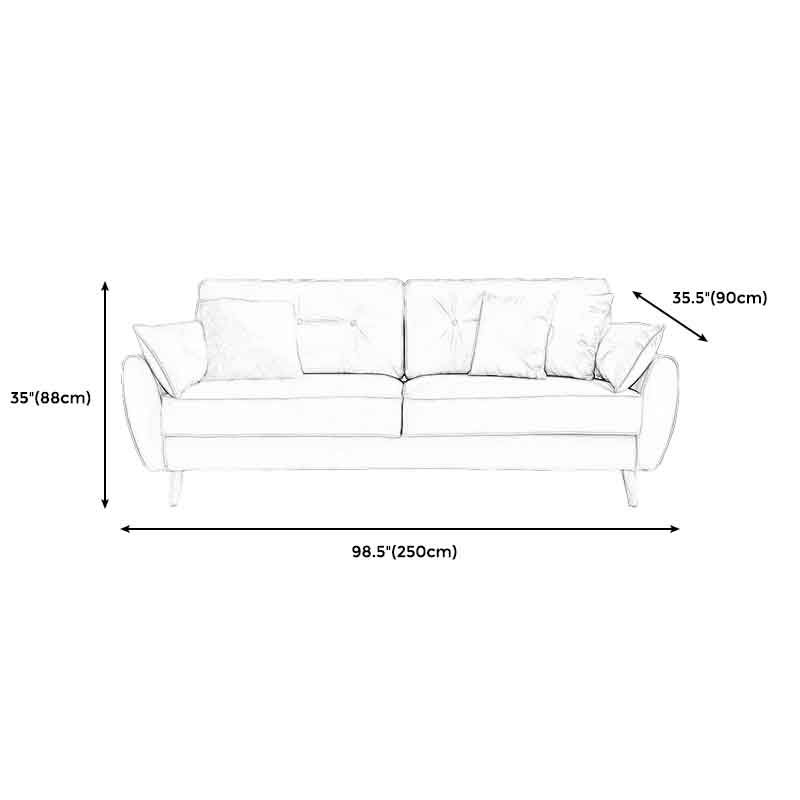 Tuftled Rücken ausgestattetem Arm zeitgenössisches Sofa für Wohnzimmer und Wohnung