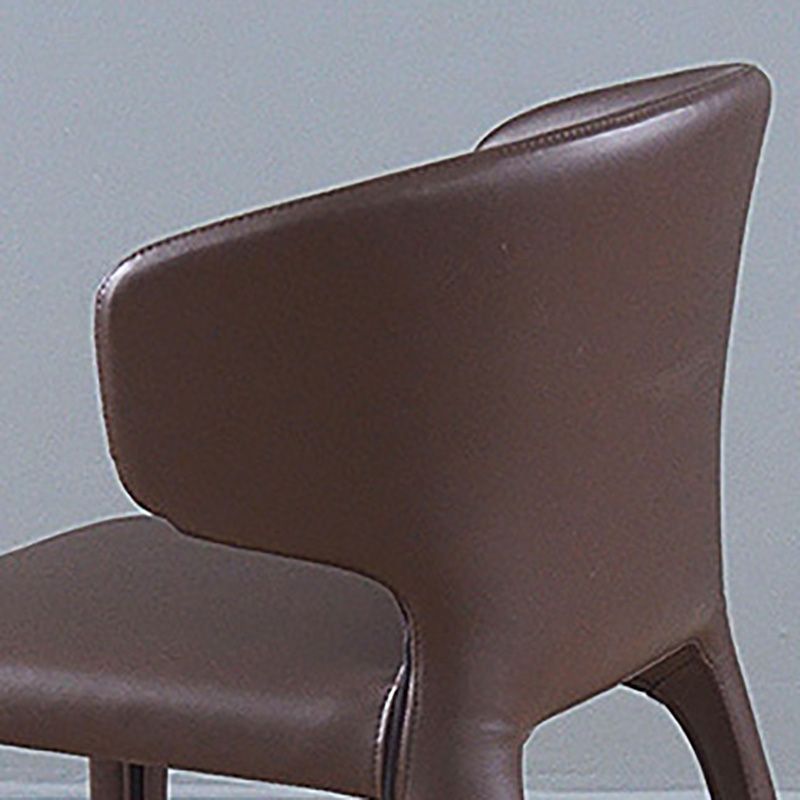 Silla auxiliar de comedor de metal de estilo contemporáneo, sillas laterales sin brazos para cocina