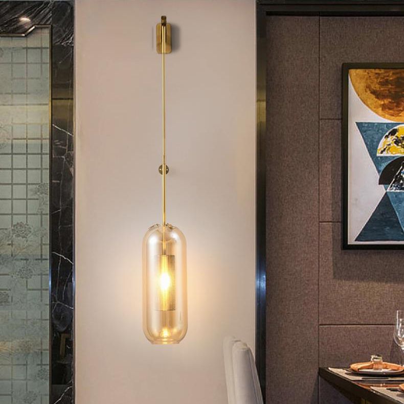 Glaszylinderwand montierte Lampen zeitgenössische 1 leichte Wandleuchte