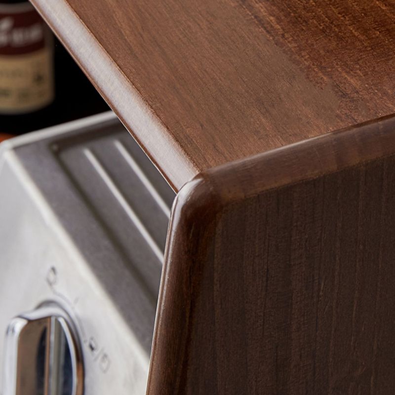 Modern Style Solid Wood Storage Sideboard Cabinet with Glass Doors for Dining Room