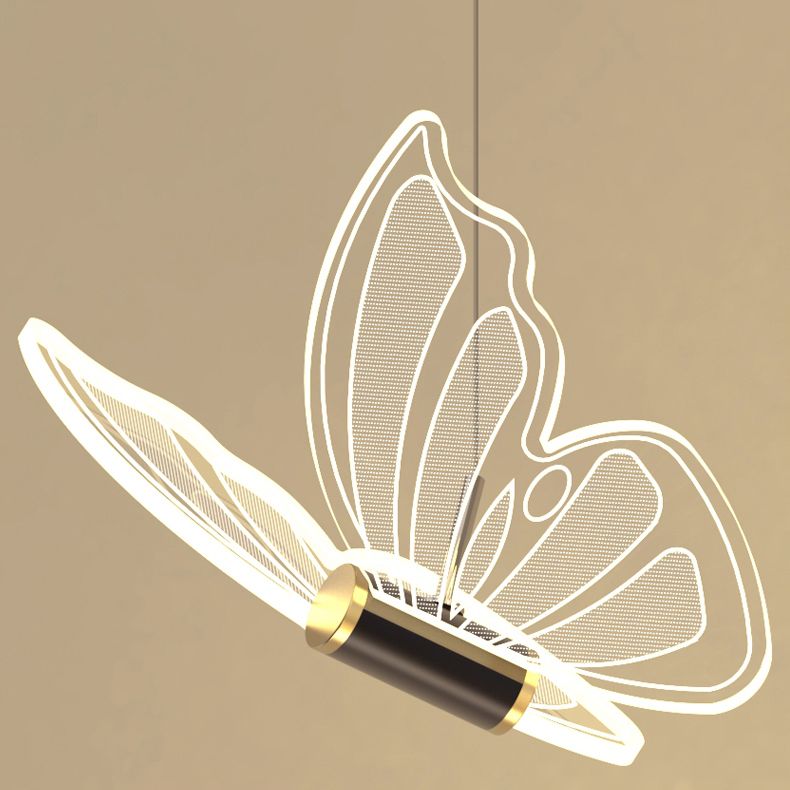 LED Butterfly Schatten Anhänger Kronleuchter nordisch Luxusstil Schmetterlingsleuchte für Wohnzimmer