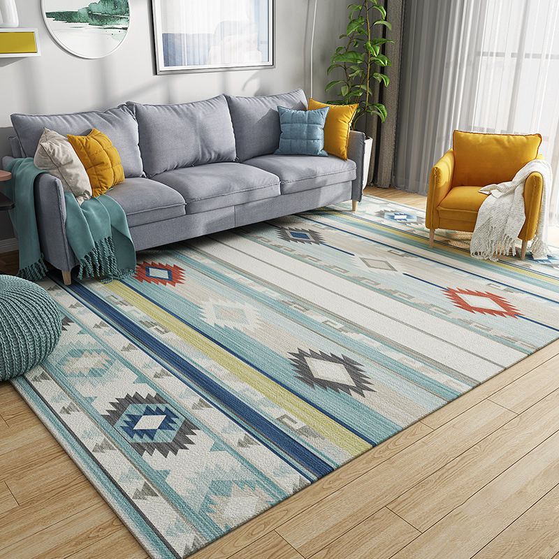 Primitief tribale vloerkleed Multicolor geometrie Tapijt Anti-slip achterste Wasbare vlekbestendig gebied Rug voor slaapkamer