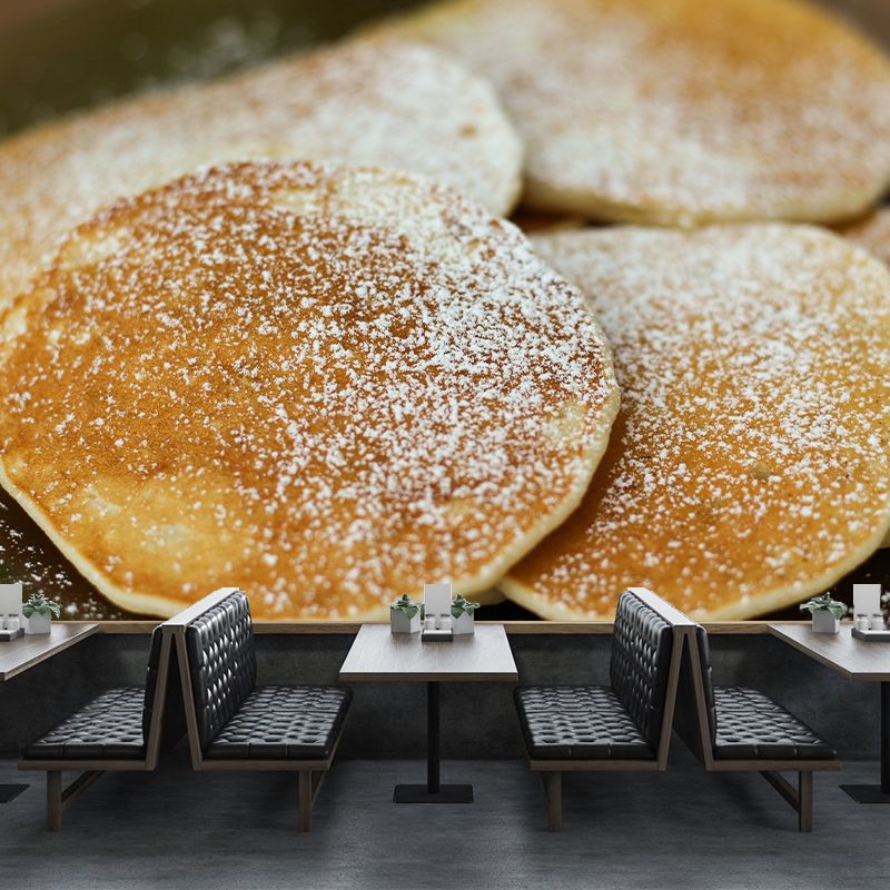 Delicious Pancakes Wall Mural Decal for Dessert Shop, Moisture Resistant