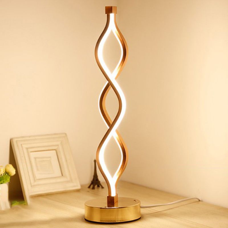 Lámpara de mesa de lectura minimalismo Luz de mesa lineal LED de 1 luces para dormitorio