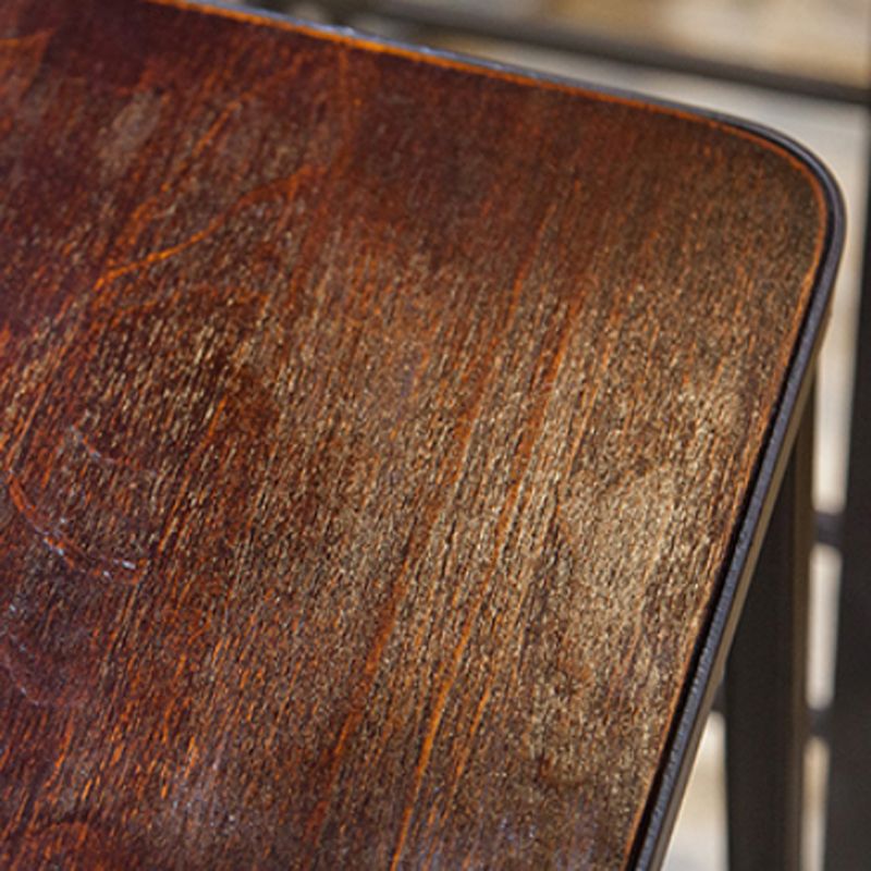 Industrial 1/7 Pieces Bar Table Set Rectangle Wood Counter Table with High Stools for Cafe