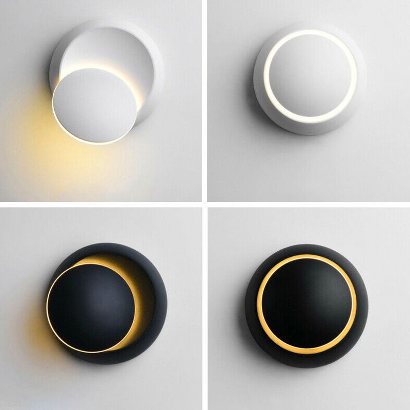 Disc rotondo Disc Acrilico Apparecchi per illuminazione a parete Lampada moderna a parete per camera da letto