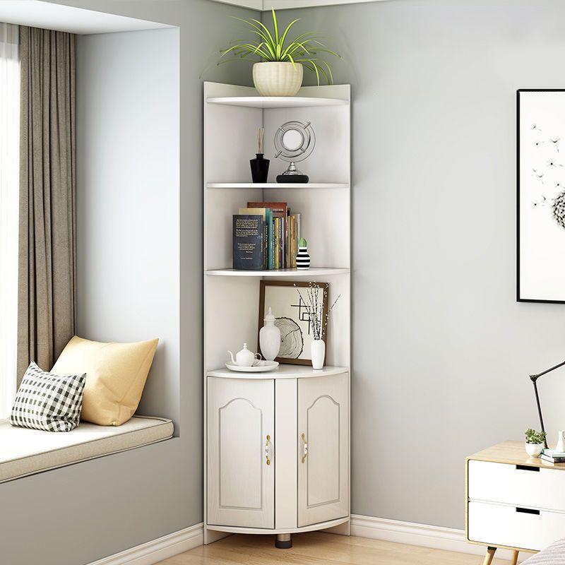 Stain Resistant Cabinet with Shelves and Doors Modern Rectangle Cabinet