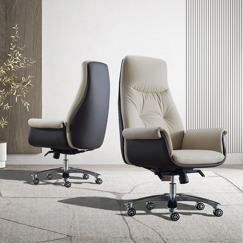 Swivel with Wheels Office Chair CorLiving Workspace Leather Chair