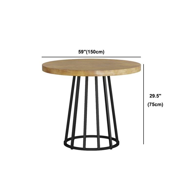 Round Table Contemporary Style Solid Wood Dining Table for Home Kitchen