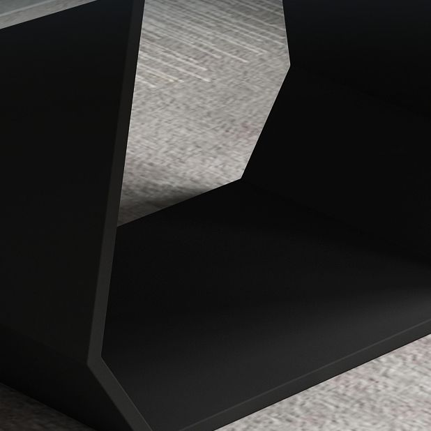 Minimalist Sintered Stone Dining Room Set with Rectangle Top and Pedestal Base Dining Furniture