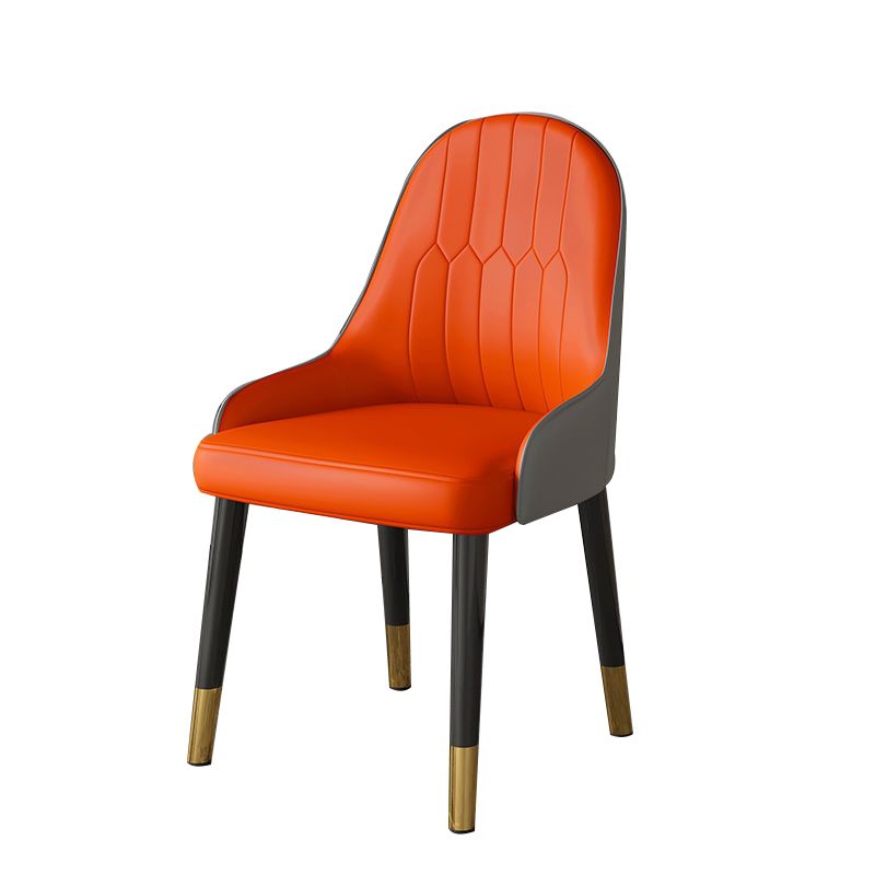 Faux Leather Dining Chair Parsons Home Dining Arm Side Chair