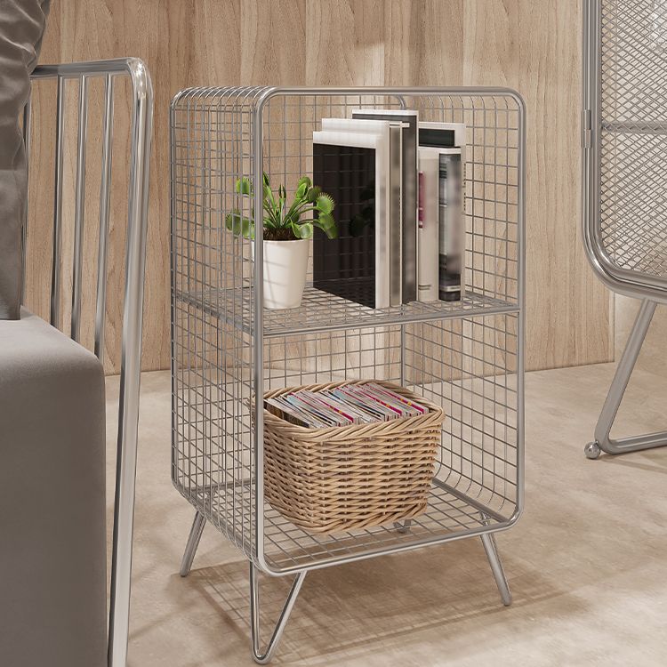 Glam Style Metal Bookshelf Standard Closed Back Shelf Bookcase for Home