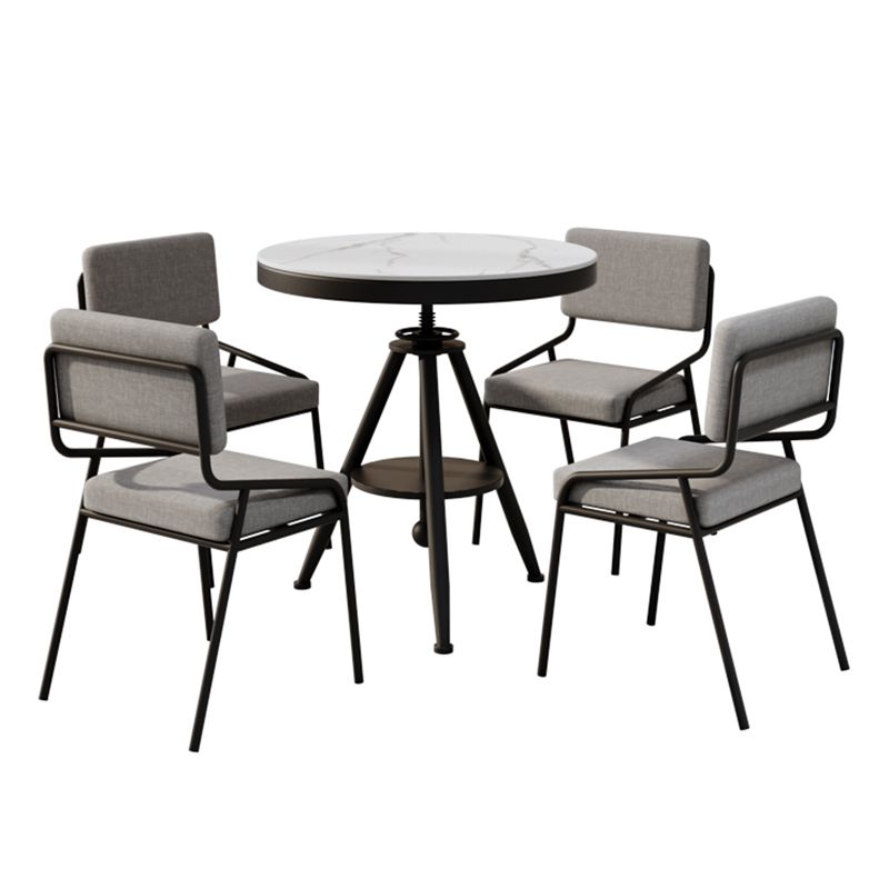 Moderner Stil Home Sintered Stone Esstisch runden Form Tisch mit einzelnen Sockelbasis