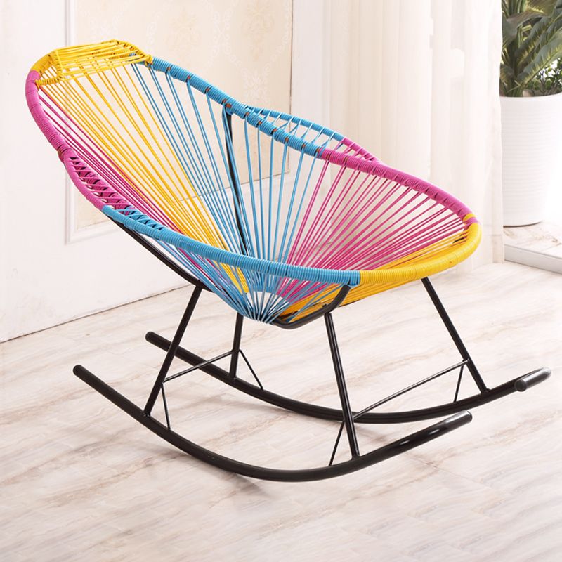 Single Home PE Rattan Lazy Chair Leisure Balcony Rocking Chair