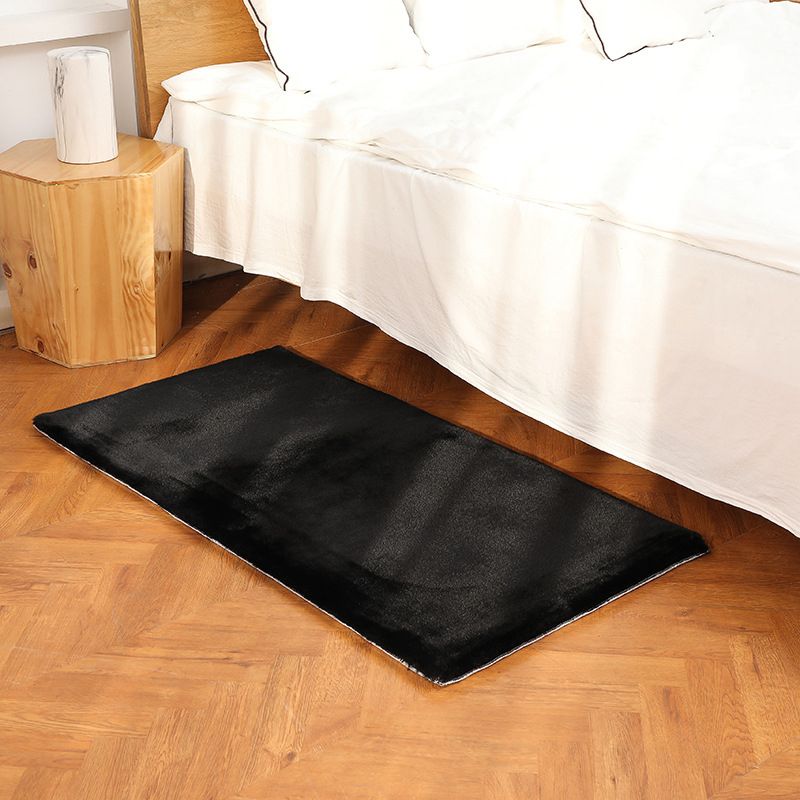 Tapis rectangulaire de couleur unie, résistant aux taches, pour la décoration de la maison