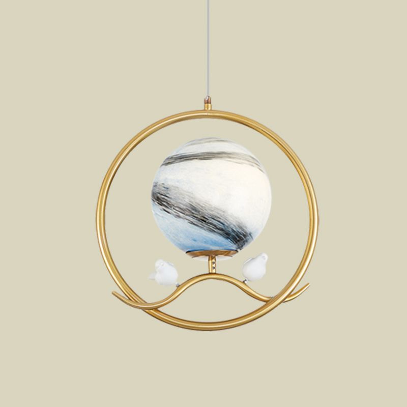 POST MODERN RING PENDANT METALLIQUE 1 LEUR LEIL SOIX LAMPE PROSIBLE EN OR
