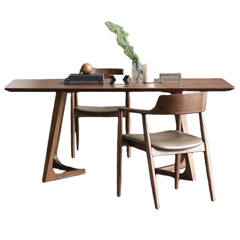 Eigentijdse stijl massief hout rechthoekige eettafel sleeëntafel voor thuis