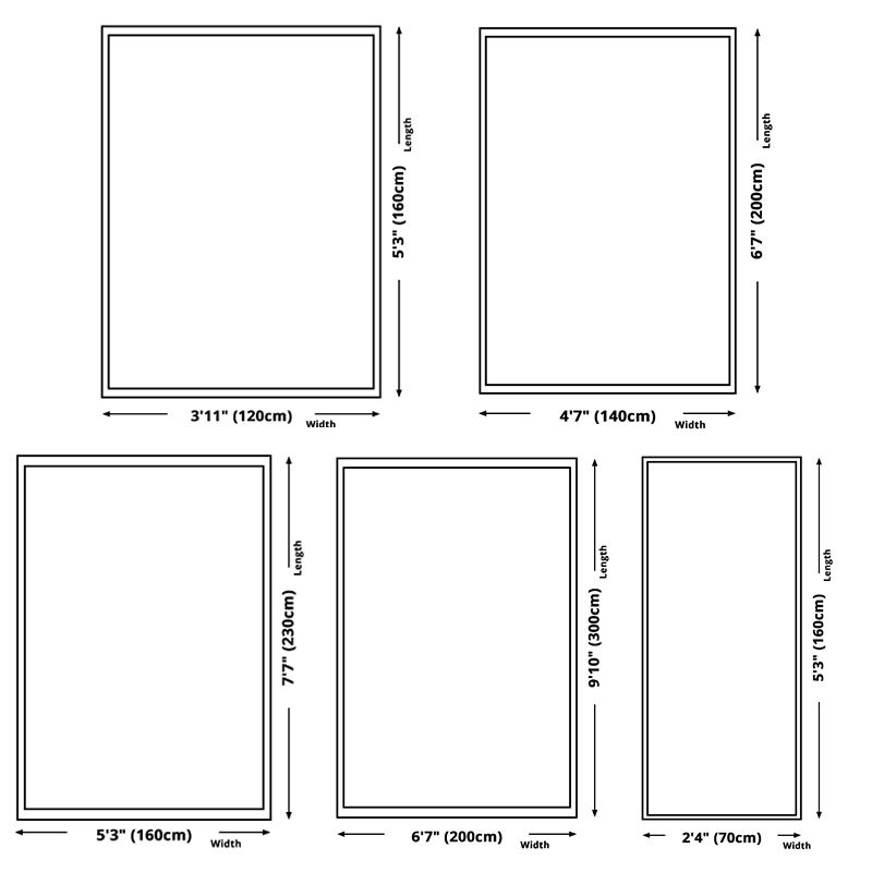 Blue Tone Contemporary Indoor Rug Polyester Plant Print Rug Non-Slip Backing Indoor Rug for Living Room