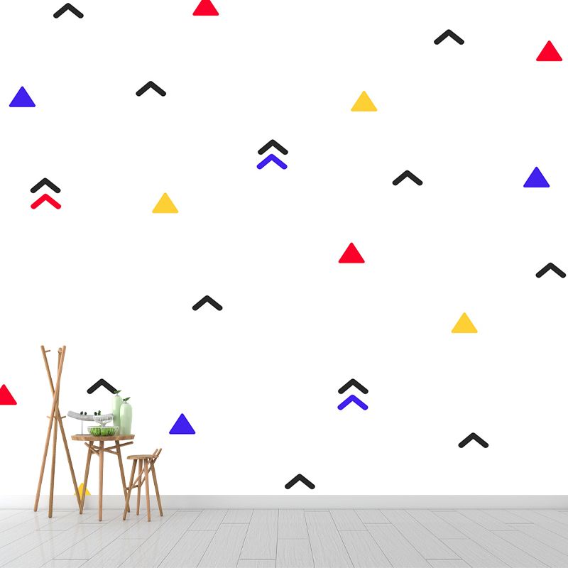 Illustration Geometrical Mural Decal Whole Wall Covering for Bedroom, Custom Print