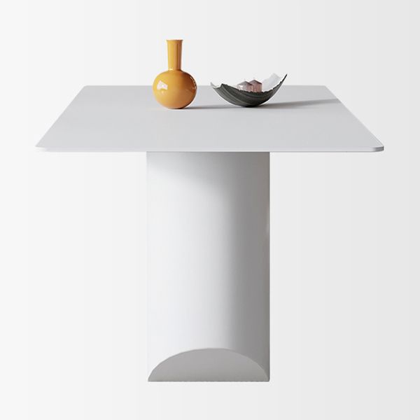 Rectangle Dining Set 1/4/5/7 Pcs Modern Stone Top Table with Wingback Chairs