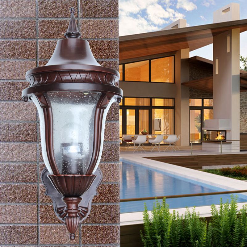 1 lampadina trasparente lampada da parete in vetro seculare idee di illuminazione da parete da esterno