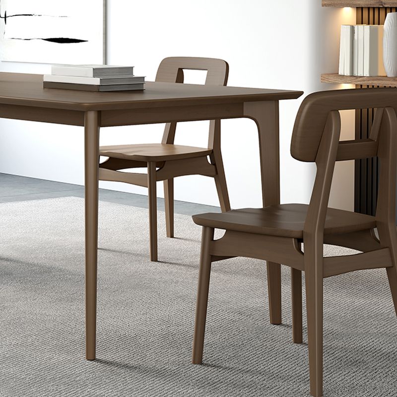 Medieval Modern Solid Wood Table Rectangular Table with 4 Legs