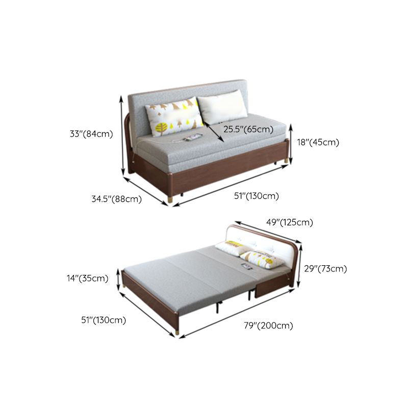 Contemporary Futon Sleeper Sofa Armless Futon and Mattress with Storage