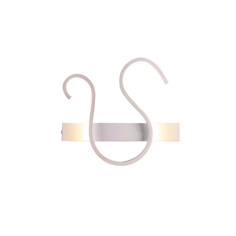 Swirl Wall Light Aymage minimalisme Acrylique Living Room LED Ponderie en lumière chaude / blanche