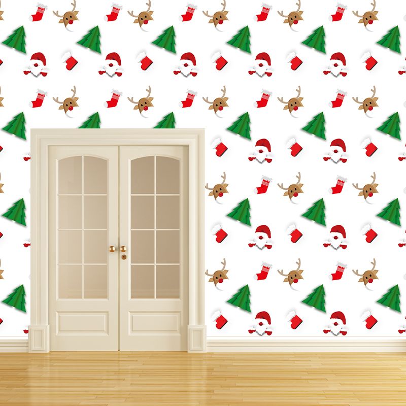 Illustration Stain Resistant Wallpaper Christmas Decorations Living Room Wall Mural