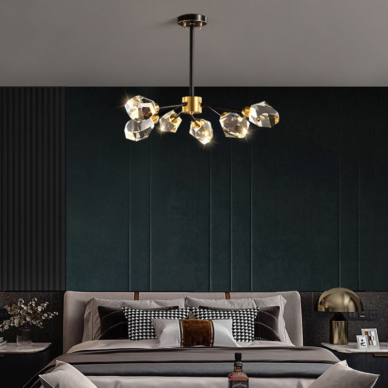 Modern Minimalist Style Spray Hanging Pendant Lights Crystal Pendant Lamp for Living Room