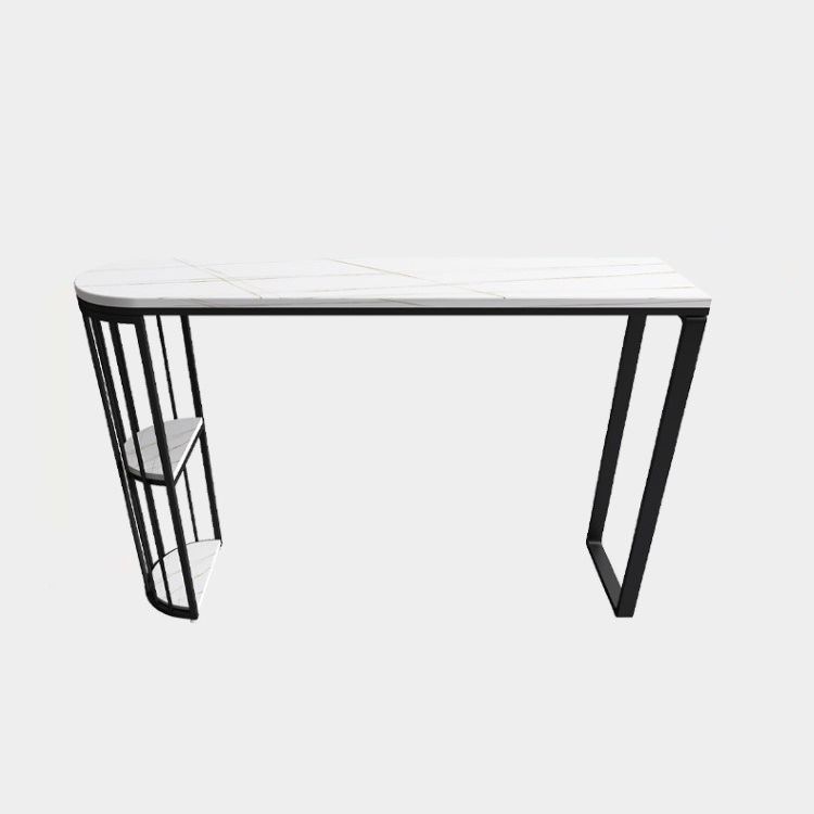 Modern Bar Table Set 1/3/5 Pieces Rectangle Stone Counter Table with Stools for Kitchen