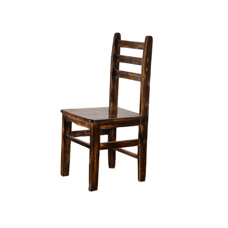 Ladder Back Side Chair Solid Wood Dining Chair for Dining Room