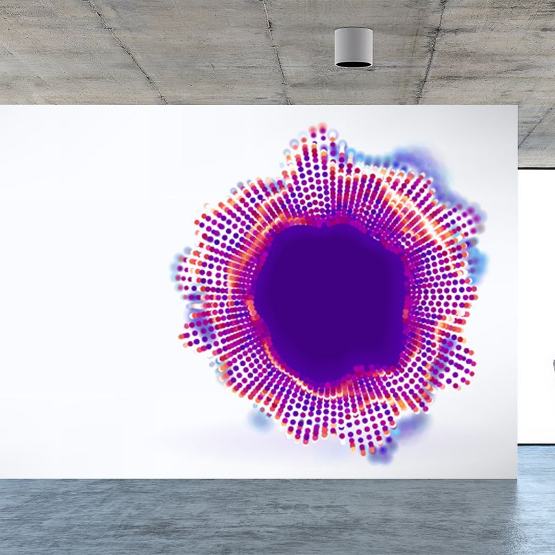 Moisture Resistant Abstract Mural Decal Modern Non-Woven Material Wall Covering, Custom Print