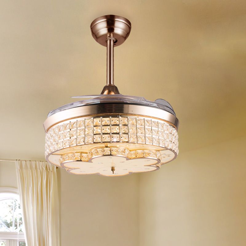 42.5 "brede gouden bloemenventilator Licht Modernist