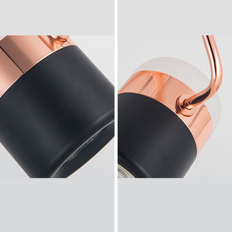 Zylindrische Anhängerlampe moderne minimalistische Metallhängelampe mit Rechteckring für Esszimmer