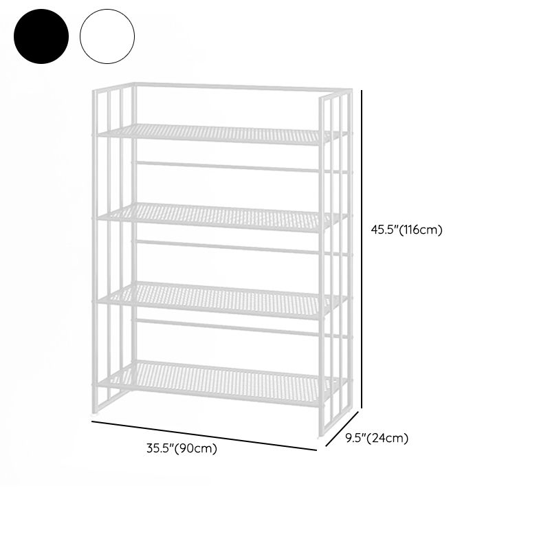Metal Standard Bookcase Modern Open Back Bookshelf with Shelves