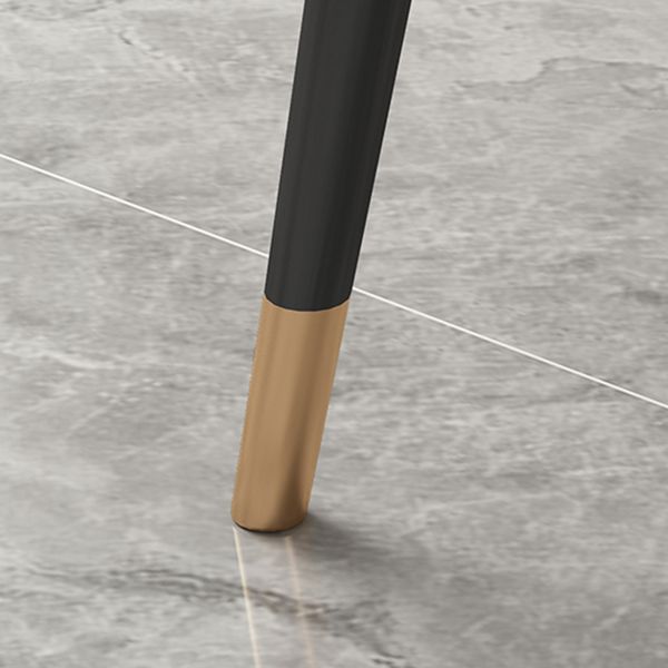 Modern Style Rectangle Stone Table Standard Height Dining Table with 4 Legs