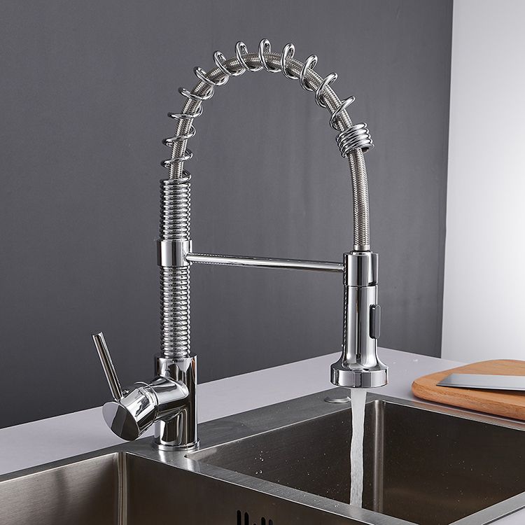 Farmhouse Spring Spout Kitchen Faucet Spring Tube High Arch Water Filler