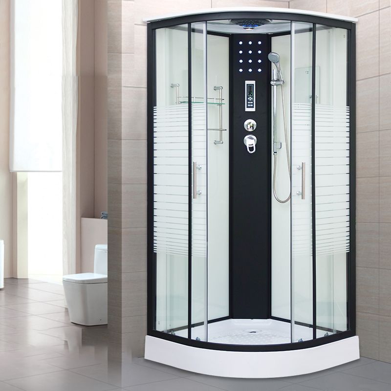 Tempered Glass Shower Stall Double Sliding Shower Stall with Header