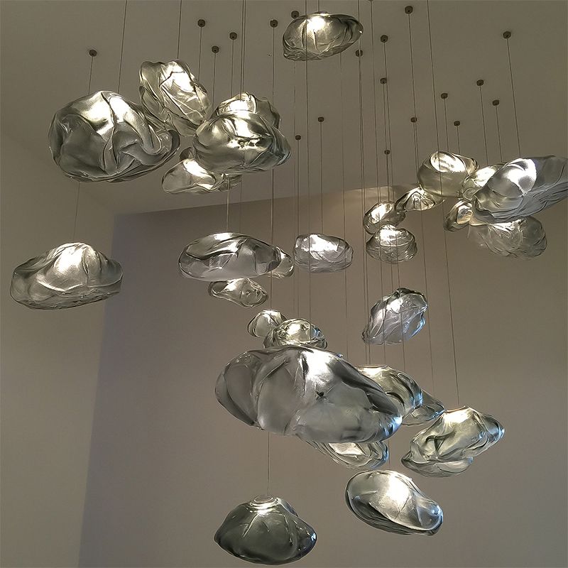 Style moderne suspendu éclairage de pendentif en verre créatif pour le salon