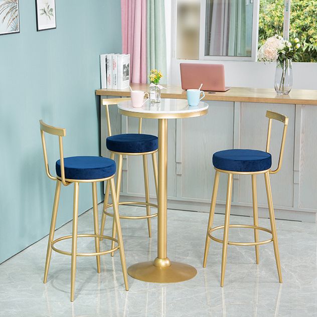 Fixed Table Counter Set 1/3/4 Pieces Glam Style Sintered Stone Bar Table Set for Home Use