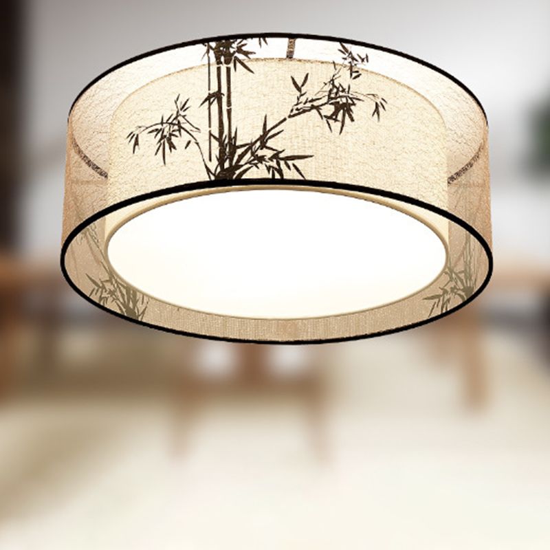 Multi Lights Ceiling Light Fabric Ceiling Mount Light for Dining Room